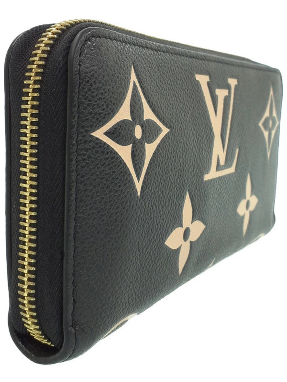 Louis Vuitton Empreinte Zippy Zipper Round Wallet Bicolor Long Monogram Brown